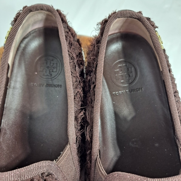Tory Burch Brown Rosetta Slip On Shoes - Picture 4 of 11